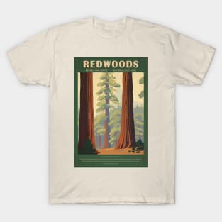 Redwoods National Park Vintage Travel Poster T-Shirt